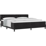 Box Spring Krevet s Madracem Crna 200x200 cm Baršun | shoptok.hr