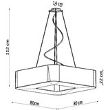 Nice Lamps Crna viseća svjetiljka sa staklenim sjenilom/s tekstilnim sjenilom Piano – | shoptok.hr