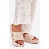 Boto Women's Foam Slippers On Platform Beige Vanesha | shoptok.hr