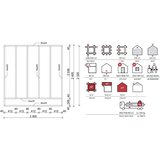 Male kuće Vanjska sauna BIANCA 238 × 250 cm sa šindrom | shoptok.hr