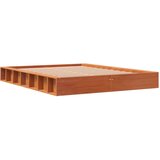  The Living Store Posteljni okvir brez vzmetnice voščeno rjav 120x200 cm borovina - Posteljni Okvir, (21455179) | Shoptok.si