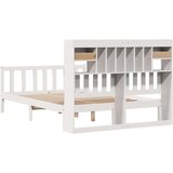 vidaXL Knjižna postelja brez vzmetnice bela 150x200 cm trdna borovina | Shoptok.si