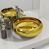  Umivaonik 40 x 15 cm keramički zlatni | shoptok.hr