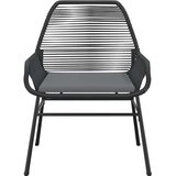  7-dijelni vrtni blagovaonski set s jastucima, crno Crna 160 x 80 x 74 cm | shoptok.hr