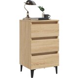  Noćni ormarić s metalnim nogama boja hrasta 40 x 35 x 69 cm | shoptok.hr