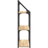 vidaXL Zidna polica s 3 razine dimljenog hrasta 60x21x78 5 cm drvena | shoptok.hr