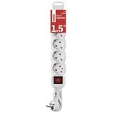 Emos P1521R Schuko produžni kabel , 5 utičnica, 1,5m | shoptok.hr