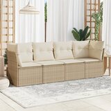  4-dijelni set vrtnih sofa s jastucima bež od poliratana | shoptok.hr