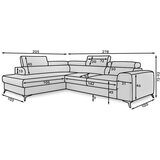 ELTAP Rumena žametna raztegljiva/s prostorom za shranjevanje kotna sedežna garnitura (desni kot/v obliki črke L) Laurence – | Shoptok.si