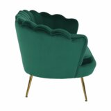 Kondela Art-deco dvosed, smaragdna žametna tkanina/zlat krom-zlato, NOBLIN | Shoptok.si