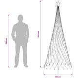  LED božićno drvce 250 cm 290 LED lampica Višebojno Željezo Crna | shoptok.hr