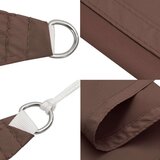 vidaXL Senčno jadro oksford blago pravokotno 2,5x5 m rjavo | Shoptok.si