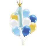 PARTY DECO set balonov first birthday, moder (9 kos) | Shoptok.si