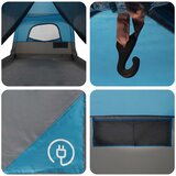  Obiteljski šator s krovom Plava 320 x 210 x 180 cm Poliester | shoptok.hr