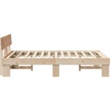 vidaXL Konstrukcija postelje Rjava 140 x 190 cm Masivno borovo les | Shoptok.si