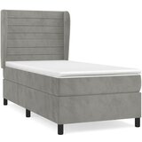 Maison Chic Box spring postelja - Vzmetna postelja z vzmetnico svetlo siva 80x200 cm žamet SL7831, (21905026) Cene