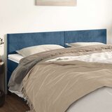  Posteljno vzglavje 2 kosa temno modro 80x5x78/88 cm žamet Cene