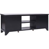 TV ormarić crni 108 x 30 x 40 cm od masivnog drva paulovnije | shoptok.hr