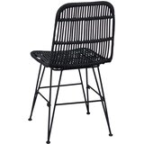  Stolica za blagovanje 2 pcs Crna 41 x 55 x 85 cm Ratan i Čelik | Eponuda.com
