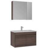 Hanah home Kupatilski ormarić sa umivaonikom i ogledalom (2 komada) Side 100 v3 718 | Eponuda.com