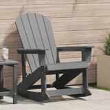 vidaXL Adirondack gugalni stol Svetlo siva 73.5x92x90 cm HDPE | Shoptok.si
