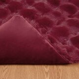  Lažni zec deka 4 pcs Bordeaux Crvena 150 x 220 cm Poliester | shoptok.hr