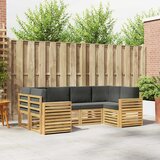 Set vanjskih sofa 6 pcs Bijela i antracit 245 x 132,5 x 73 cm | shoptok.hr