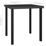 Poli 5-dijelni vrtni blagovaonski set od poliratana crni | shoptok.hr