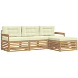  Set vanjskih sofa 4 kom. Bijela i krem Poliester | shoptok.hr