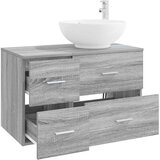  Set namještaja za kupaonicu 2 kom. Siva Sonoma 49,5 x 44,5 x 80 cm | Shoptok.si
