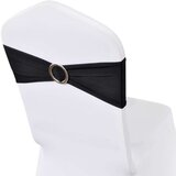 vidaXL 25 kosov črnih raztegljivih dekor. trakov za stol z diamantno zaponko, (21411359) | Shoptok.si