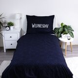 Jerry Fabrics Temno modra enojna bombažna otroška posteljnina 140x200 cm Wednesday "Rain" – | Shoptok.si
