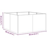 vidaXL Sadilica boja hrđe 80x80x40 cm od pohabanog čelika | shoptok.hr