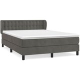 The Living Store Box spring posteljni z vzmetnico temno siv 140x190 cm žamet - Box Spring Postelja, (21493360) | Shoptok.si