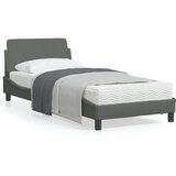 vidaXL Posteljni okvir z vzglavjem temno siv 90x190 cm blago Cene