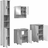  Set namještaja za kupaonicu 4 kom. Siva Sonoma 61 x 35 x 64 cm | shoptok.hr