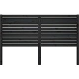  Uzglavlje za krevet crno 126 x 4 x 100 cm od masivne borovine | shoptok.hr