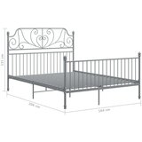  Za krevet sivi metalni 160 x 200 cm | shoptok.hr