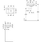 Geberit Lavabo 400x280mm xeno2 Baterija Levo 500.528.01.1 | Eponuda.com