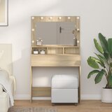vidaXL Toaletna mizica z LED lučmi Sonoma hrast 79x41x135 cm, (22055059) | Shoptok.si