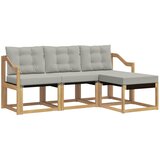 vidaXL Zunanja garnitura za sedenje 4 pcs Bela in svetlo siva, (5000279475) | Shoptok.si