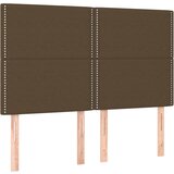 vidaXL Posteljno vzglavje 4 kosa temno rjav 72x5x78/88 cm blago, (20737037) Cene