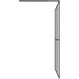 Pregrada za tuš 140 x 195 cm od tamnog kaljenog stakla | Shoptok.si