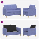  Set sofe s pohranom 2 pcs Traper plava Poliester | shoptok.hr