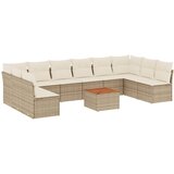 Maison Chic Seti vrtnega pohištva - Vrtna garnitura - Vrtni pohištvo set 11-delna z blazinami bež poli ratan, (21815169) | Shoptok.si