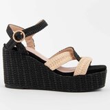 Leindia Espadrile 103014 Črna | Shoptok.si