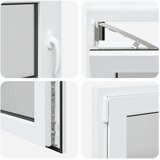  Prozor za podrum RISOR 100 x 50 cm PVC i staklo Bijela | shoptok.hr