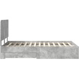  Krevetna konstrukcija s ladicama Betonski sivi 135 x 190 cm Siva 193 x 138 x 100 cm | Shoptok.si