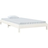  Složivi krevet bijeli 100 x 200 cm od masivne borovine | shoptok.hr