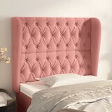  Uzglavlje s ušima ružičasto 103x23x118/128 cm baršunasto | shoptok.hr